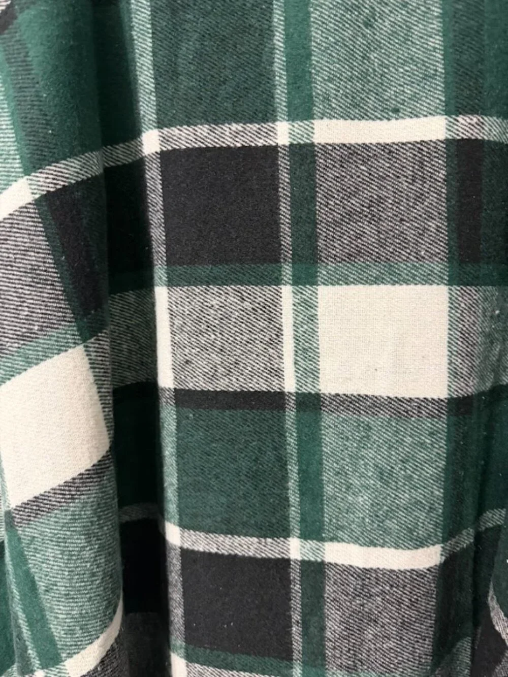 Green Black Plaid Maxi Skirt A-Line Flare Pockets